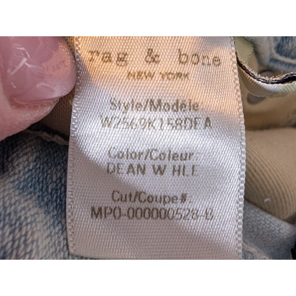 Rag & Bone Ankle Cigarette Jean Light Wash Dean Rinse Frayed Hem 26 Indie Luxe - Picture 8 of 11